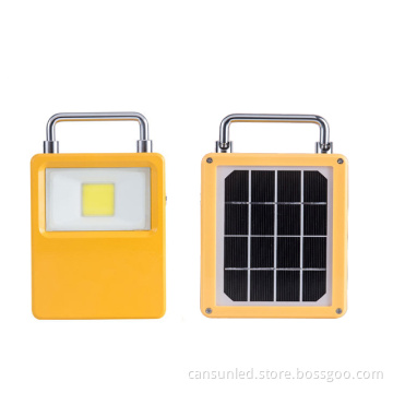 Aluminum Die Cast Phone Charger with Multifunction Cable, Rechargeable Solar LED Portable Light
